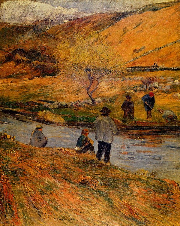 Breton Fishermen - Paul Gauguin Painting